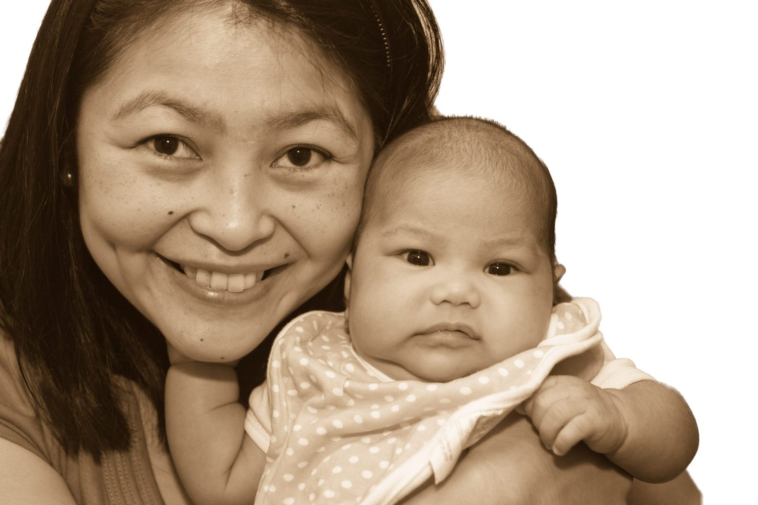 A mother and her baby